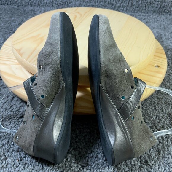 Thierry Rabotin Shoes Womens Size 6.5 Gray Suede Buckle Mary Jane Made in Italy - Picture 5 of 8